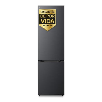 Vista frontal de Frigorífico Combi | LG GBBSJ20EEP DoorCooling+, 2,03m, capacidad de 375l, Serie 200, Clasificación E, acero grafito mate antihuellas GBBSJ20EEP