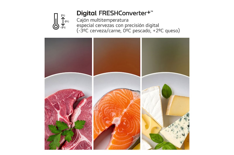 Adapta la temperatura para cada tipo de alimento con precisión