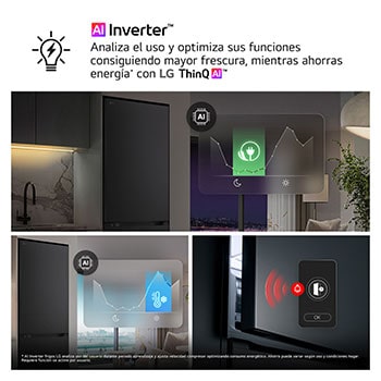 Mayor frescura mientras ahorras energía con LG ThinQ™ 