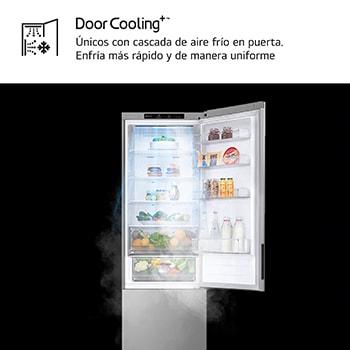 Top freezer open  with food