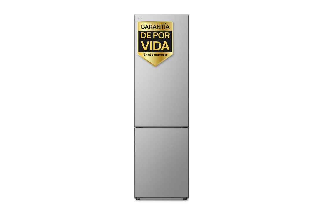 Front view of 387L Bottom Freezer Refrigerator Prime Silver