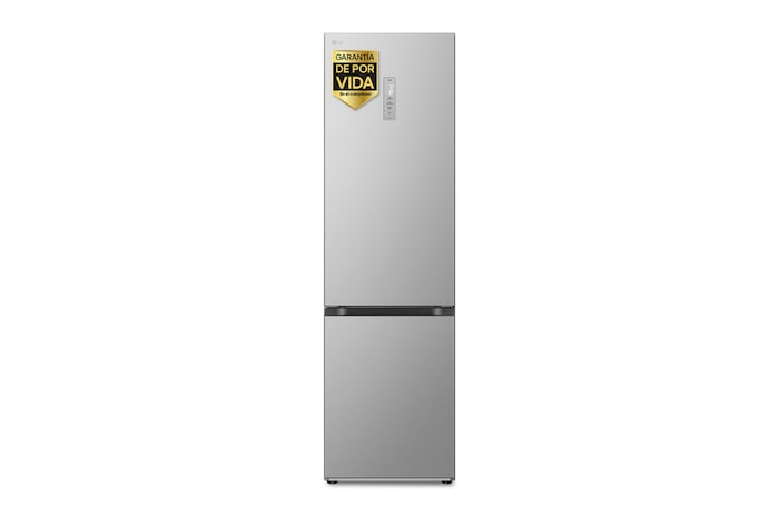Vista frontal de Frigorífico Combi | LG GBV7270CPY, Door Cooling+, 2,03m, 419 L, Serie 700, Clasificación C, Inox antihuellas