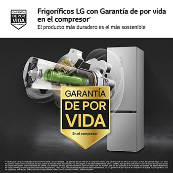 LG Frigorífico Combi | LG GBV7270EPY, Door Cooling+, 2,03m ,capacidad de  419 L, Serie 700, Clasificación C, Acero negro grafito antihuellas, GBV7270EPY