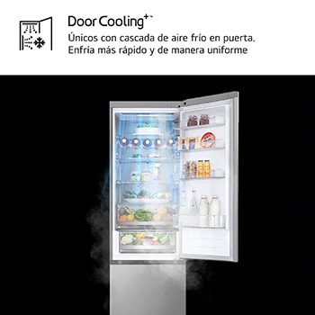 LG Frigorífico Combi | LG GBV7270EPY, Door Cooling+, 2,03m ,capacidad de  419 L, Serie 700, Clasificación C, Acero negro grafito antihuellas, GBV7270EPY