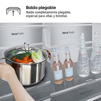 LG Frigorífico Combi | LG GBV7270EPY, Door Cooling+, 2,03m ,capacidad de  419 L, Serie 700, Clasificación C, Acero negro grafito antihuellas, GBV7270EPY