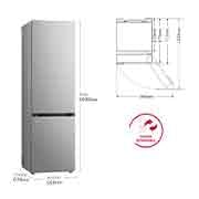 LG Frigorífico Combi Door Cooling+, 2,03m, Clasificación B, capacidad de 419l, Inox antihuellas. Serie 700 , GBV7280BPY