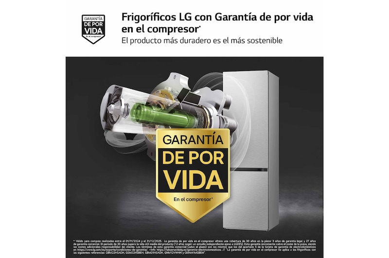 frigorificos LG con Garantia de por vida en el compresor