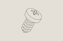 Icono del tornillo para soporte de plástico