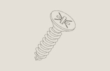Icono tornillo para guía de puerta (métrico)