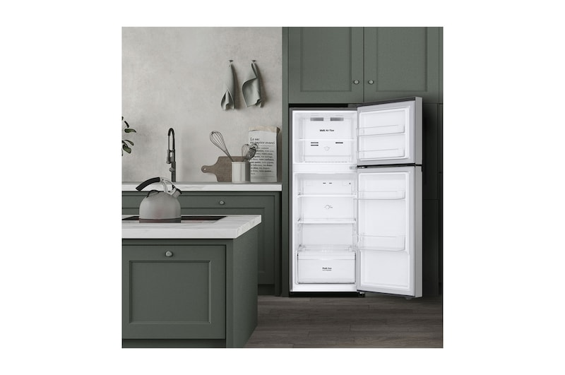 LG Frigorífico Dos Puertas | LG GTBV22PYNJ, Total No Frost, 1,45m, Clasificación E, Inox antihuellas, GTBV22PYNJ