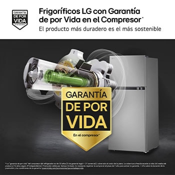 LG Frigorífico Dos Puertas | LG GTBV22PYNJ, Total No Frost, 1,45m, Clasificación E, Inox antihuellas, GTBV22PYNJ
