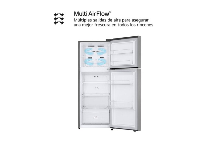 LG Frigorífico Dos Puertas | LG GTBV22PYNJ, Total No Frost, 1,45m, Clasificación E, Inox antihuellas, GTBV22PYNJ
