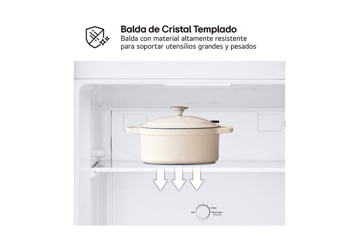 LG Frigorífico Dos Puertas | LG GTBV22PYNJ, Total No Frost, 1,45m, Clasificación E, Inox antihuellas, GTBV22PYNJ