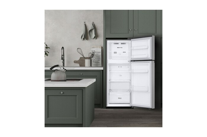 LG Frigorífico Dos Puertas | LG GTBV22PYNJ, Total No Frost, 1,45m, Clasificación E, Inox antihuellas, GTBV22PYNJ