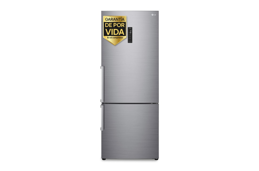 LG Frigorífico Combi 1,85m, Clasificación E, capacidad de 500l, Inox antihuellas, serie 70cm, GBB567PZCMB