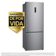 LG Frigorífico Combi 1,85m, Clasificación E, capacidad de 500l, Inox antihuellas, serie 70cm, GBB567PZCMB