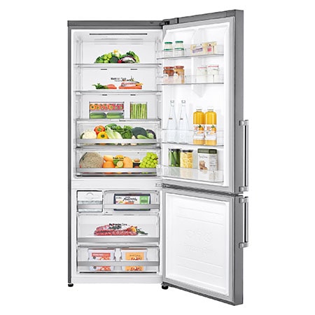 LG Outlet Frigorífico Combi 1,85m, Clasificación E, capacidad de 500l, Inox antihuellas, serie 70cm, GBB567PZCMB.OUTLET