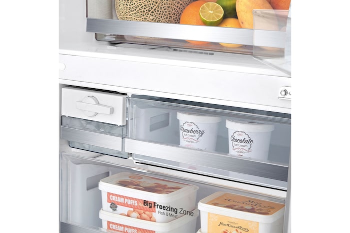 LG Frigorífico Combi 1,85m, Clasificación E, capacidad de 500l, Inox antihuellas, serie 70cm, GBB567PZCMB