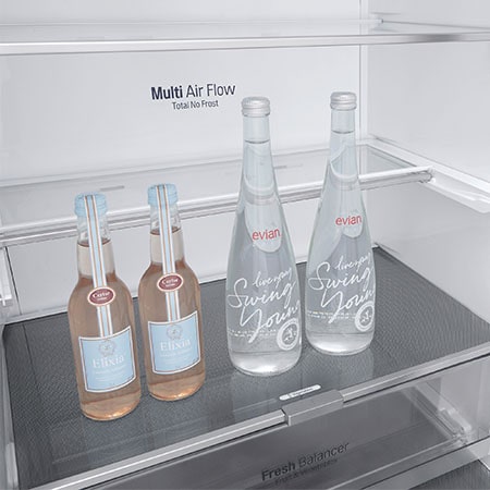 LG Outlet Frigorífico Combi 1,85m, Clasificación E, capacidad de 500l, Inox antihuellas, serie 70cm, GBB567PZCMB.OUTLET