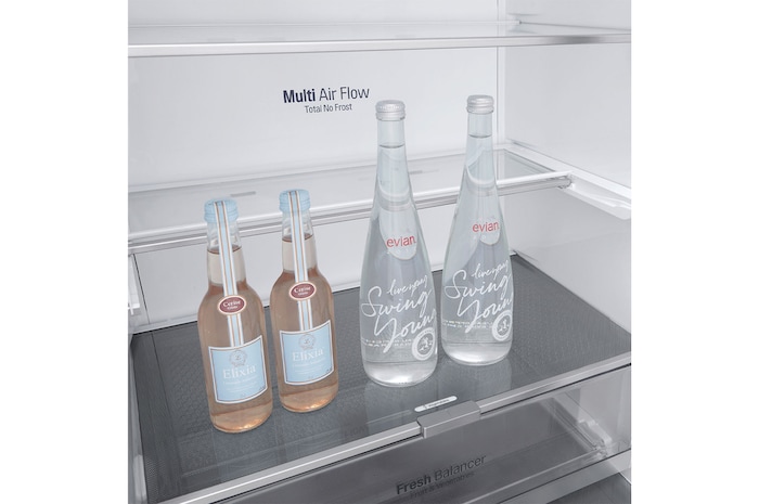 LG Frigorífico Combi 1,85m, Clasificación E, capacidad de 500l, Inox antihuellas, serie 70cm, GBB567PZCMB