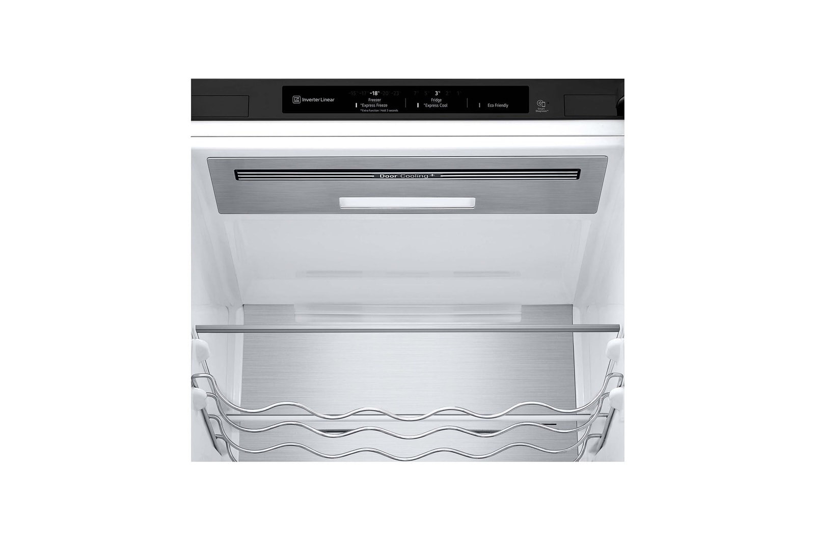 LG Frigorífico Combi 2m, Clasificación un 12% más eficiente que A, 419l, Acero Negro-grisáceo Mate, serie Centum, GBB92MCB2P