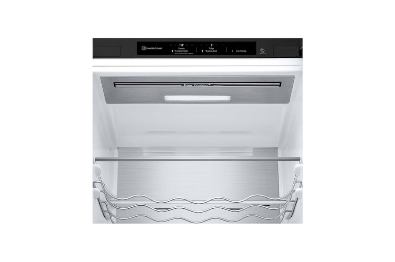 LG Frigorífico Combi 2m, Clasificación un 12% más eficiente que A, 419l, Acero Negro-grisáceo Mate, serie Centum, GBB92MCB2P