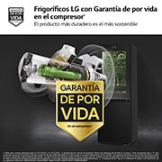 LG Frigorífico Combi Instaview  Door Cooling+, 1,86 m, Clasificación C, capacidad de 352 l,  Acero negro grafito, GBG7190CEV
