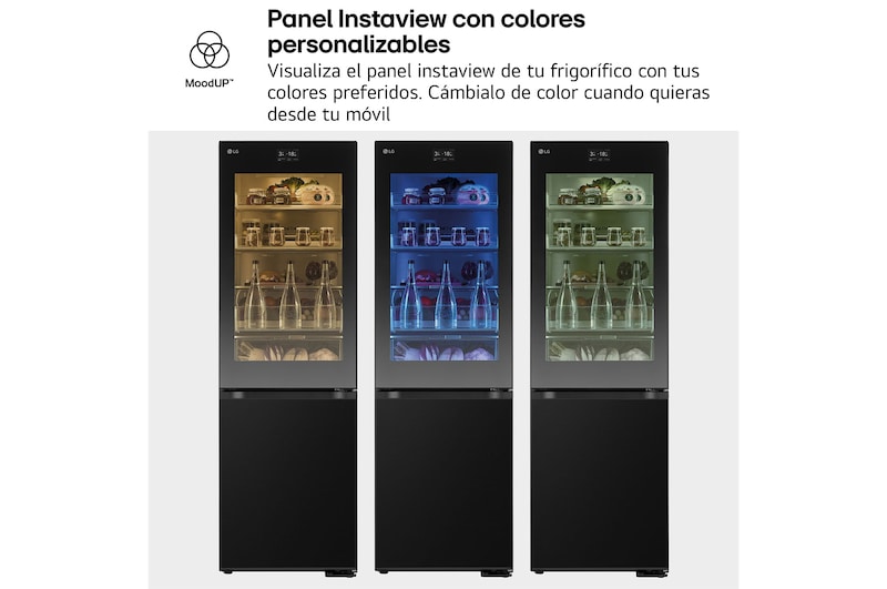 LG Frigorífico Combi Instaview  Door Cooling+, 1,86 m, Clasificación C, capacidad de 352 l,  Acero negro grafito, GBG7190CEV