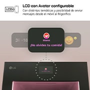 LG Frigorífico Combi Instaview  Door Cooling+, 1,86 m, Clasificación C, capacidad de 352 l,  Acero negro grafito, GBG7190CEV