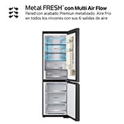 LG Frigorífico Combi Instaview  Door Cooling+, 1,86 m, Clasificación C, capacidad de 352 l,  Acero negro grafito, GBG7190CEV