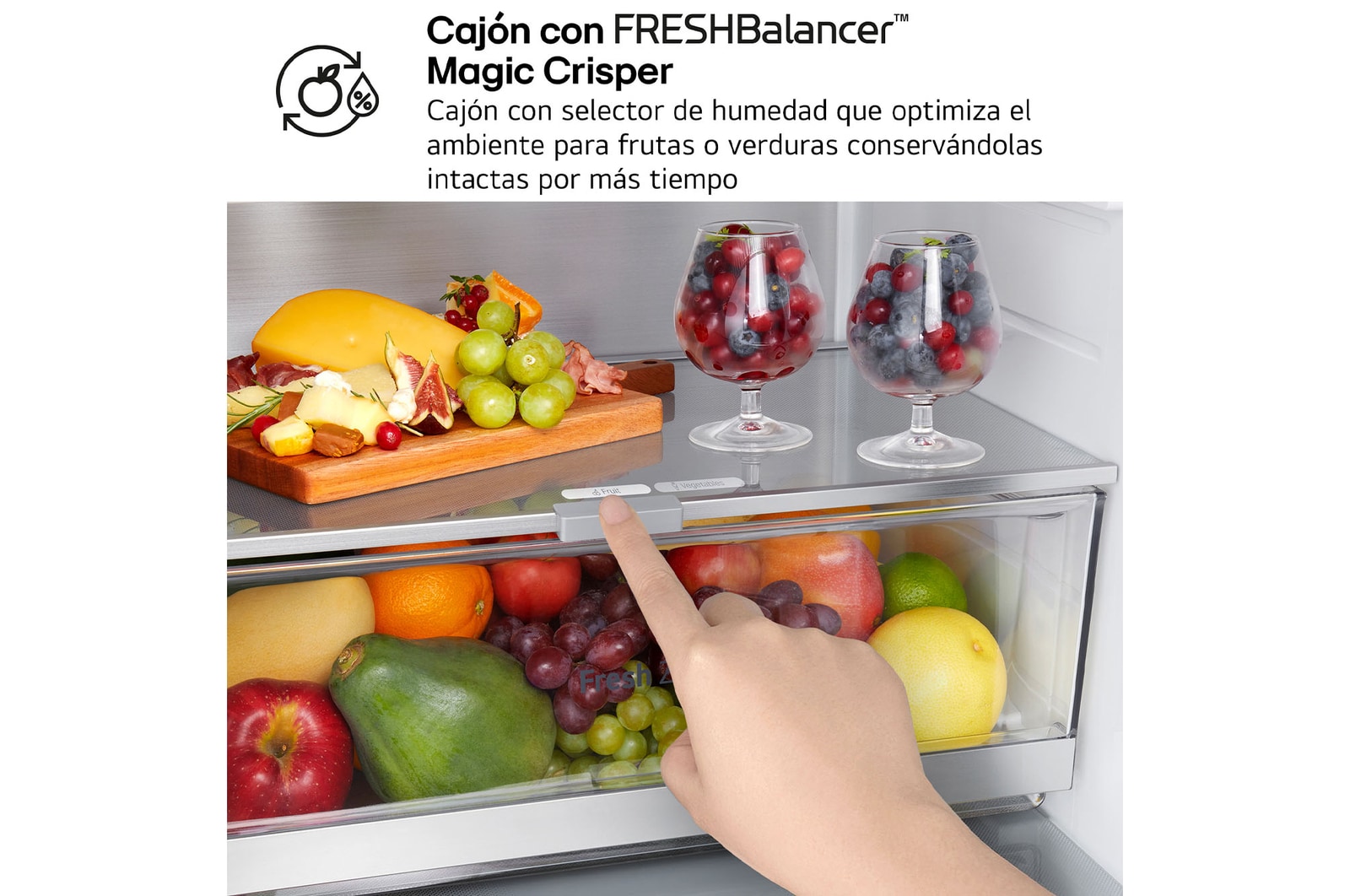 LG Frigorífico Combi Instaview  Door Cooling+, 1,86 m, Clasificación C, capacidad de 352 l,  Acero negro grafito, GBG7190CEV