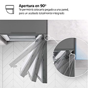 LG Frigorífico Combi, 1,86m, Clasificación E, capacidad de 374l, Inox Grafito Antihuellas, serie 3, GBP31DSLZN