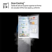 LG Frigorífico Combi 1,86m, Clasificación D, capacidad de 374l, Inox grafito , serie P-600 , GBP61DSPGN