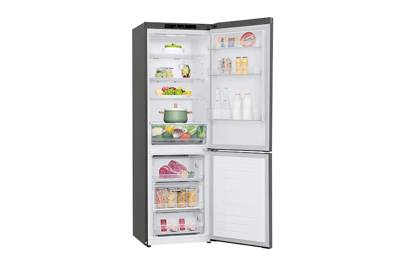 LG Frigorífico Combi 1,86m, Clasificación D, capacidad de 374l, Inox grafito , serie P-600 , GBP61DSPGN