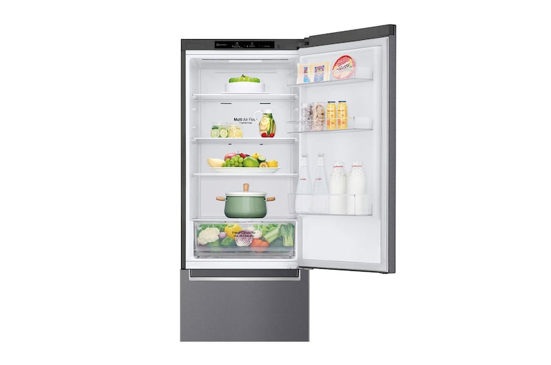 LG Frigorífico Combi 1,86m, Clasificación D, capacidad de 374l, Inox grafito , serie P-600 , GBP61DSPGN