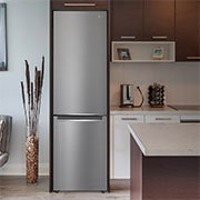 LG Frigorífico Combi 1,86m, Clasificación D, capacidad de 374l, Inox grafito , serie P-600 , GBP61DSPGN