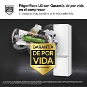 LG Frigorífico Combi Door Cooling+, 2m, Clasificación D, capacidad de 419l, Blanco, serie P-600, GBP62SWNGN