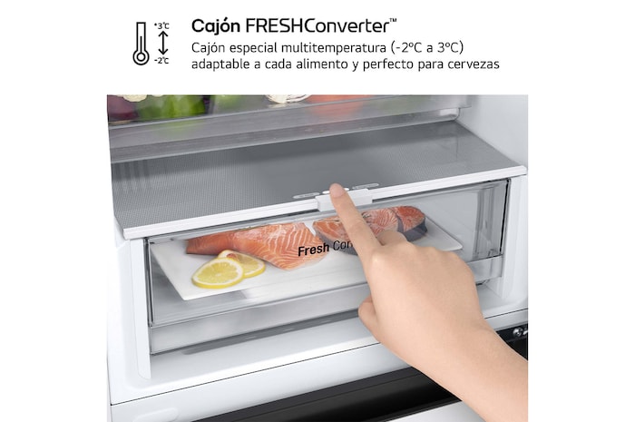LG Frigorífico Combi Door Cooling+, 1,86m, Clasificación E, capacidad de 374l, Blanco. Serie 300, GBV3100ESW