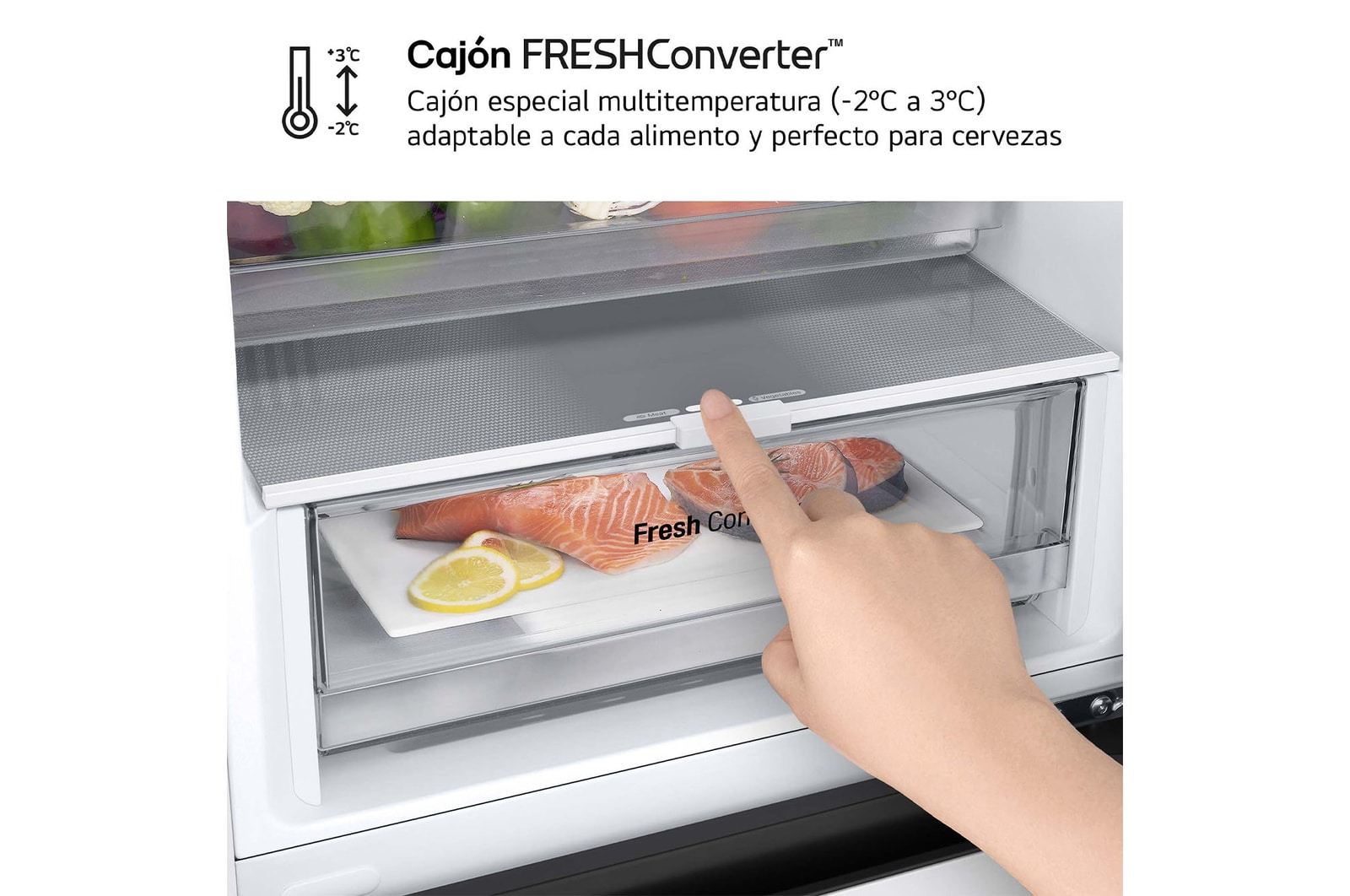 LG Frigorífico Combi Door Cooling+, 1,86m, Clasificación E, capacidad de 374l, Blanco. Serie 300, GBV3100ESW