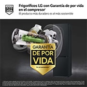 LG Door Cooling+, 2 m, Clasificación D, capacidad de 419 l, Acero negro-grisáceo mate antihuellas, GBV5250DEP, GBV5250DEP