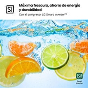 LG Door Cooling+, 2 m, Clasificación D, capacidad de 419 l, Acero negro-grisáceo mate antihuellas, GBV5250DEP, GBV5250DEP