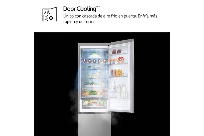 LG Frigorífico Combi Door Cooling+,  2,03m, Clasificación D, capacidad de 419l, blanco. Serie 500, GBV5250EPY, GBV5250EPY