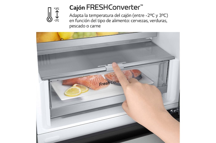 LG Frigorífico Combi Door Cooling+,  2,03m, Clasificación D, capacidad de 419l, blanco. Serie 500, GBV5250EPY, GBV5250EPY