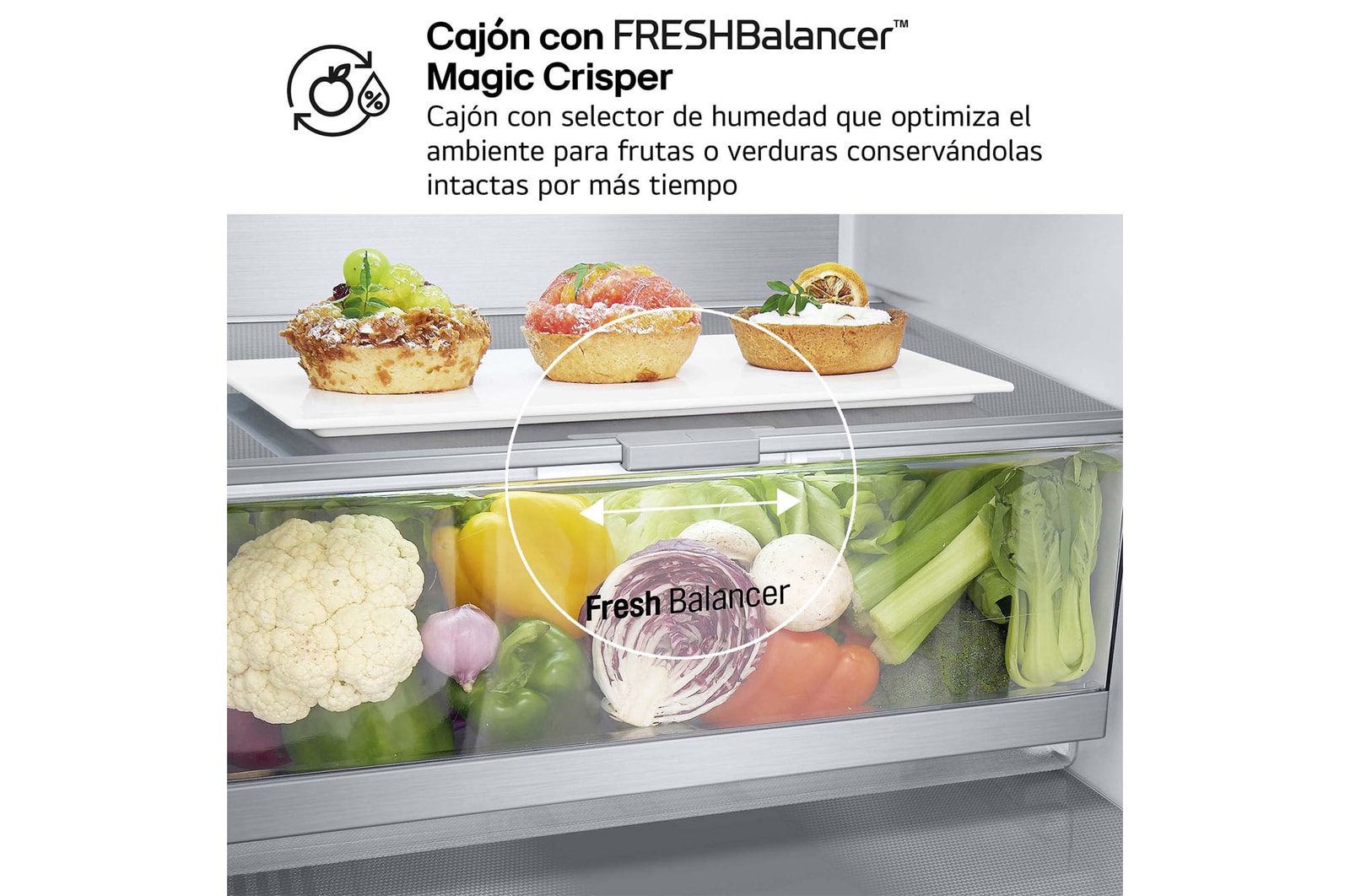 LG Frigorífico Combi Door Cooling+,  1,86m, Clasificación C, capacidad de 374l, blanco. Serie 700, GBV7180CSW