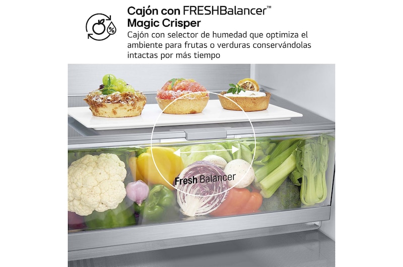 LG Frigorífico Combi Door Cooling+,  1,86m, Clasificación C, capacidad de 374l, blanco. Serie 700, GBV7180CSW