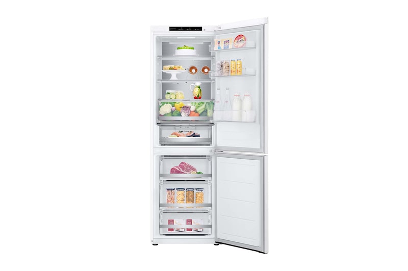 LG Frigorífico Combi Door Cooling+,  1,86m, Clasificación C, capacidad de 374l, blanco. Serie 700, GBV7180CSW