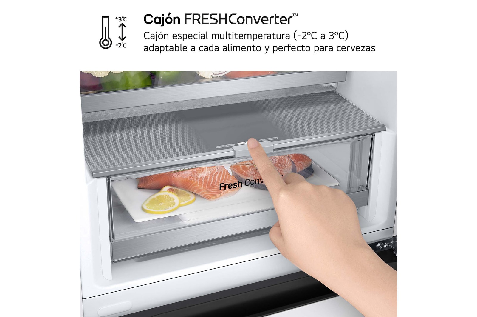LG Frigorífico Combi Door Cooling+,  2,03m, Clasificación C, capacidad de 419l, blanco. Serie 700, GBV7280CSW