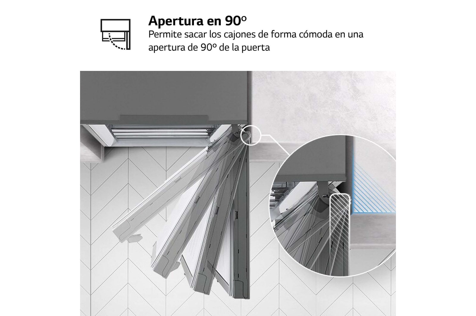 LG Congelador Total No Frost, Clasificación D, 355 L, Acero Negro-grisáceo mate, GFM61MCCSF
