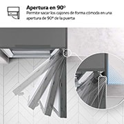 LG Congelador Total No Frost, Clasificación D, 355 L, Acero Negro-grisáceo mate, GFM61MCCSF