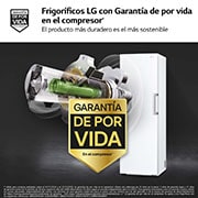 LG Congelador 1 Puerta Total No Frost Smart Inverter, Clasificación E, 324 L, <br> Blanco, GFT41SWGSZ